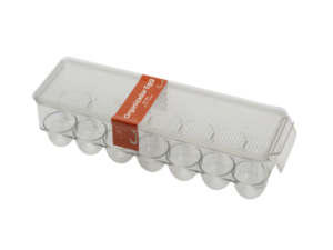 ORGANIZADOR ACRILICO P/OVO C/TAMPA 37X11CM