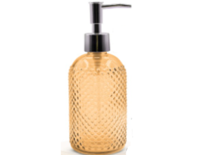 PORTA SABONETE LIQUIDO VIDRO 400 ML AMBAR