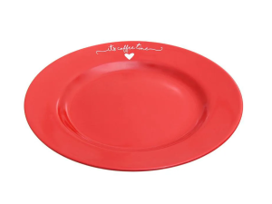 PRATO PORCELANA 20CM LAMOUR VERMELHO