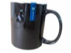 CANECA CERAMICA 300ML PRETA IRIS DUAL