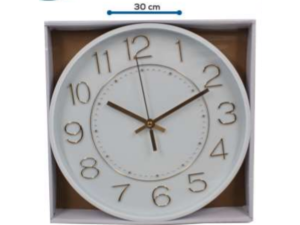 RELOGIO PAREDE 30CM PONTEIRO METAL 4-CORES