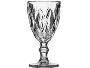 JOGO 6 TACA VIDRO 340ML DIAMOND CINZA
