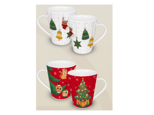 CANECA CERAMICA 290ML NATAL TULIPA