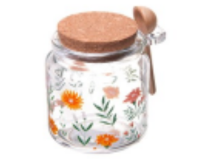 POTE VIDRO 240ML DECOR C/COLHER TP-CORTICA