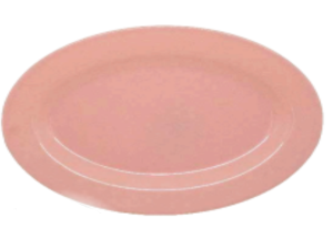 TRAVESSA MELAMINA 35CM OVAL ROSA