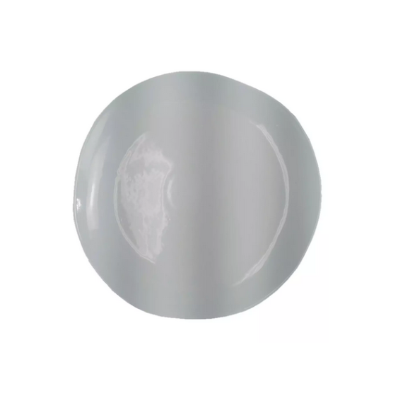 PRATO CERAMICA 21CM SOBREMESA TERRAIN CINZA