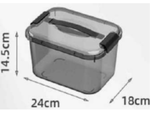 ORGANIZADOR ACRILICO 24X18CM C/TAMPA