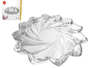 PRATO VIDRO 32,5CM PESADO ESTRELA