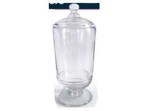 BOMBONIERE VIDRO 780ML 24CM LISO