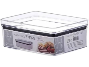 POTE ACRILICO 0,77L QUADRADO LUMINI