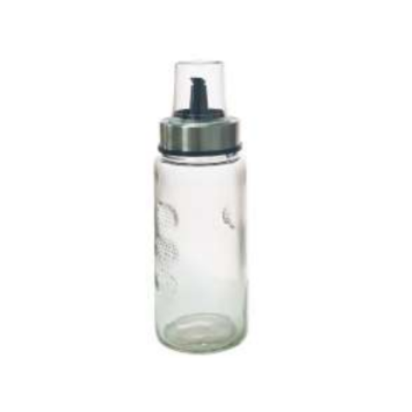 AZEITEIRO/VINAGRE VIDRO/INOX 17CM