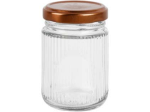 POTE VIDRO 360ML TAMPA-BRONZE