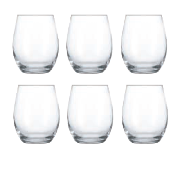 JOGO COM 6 COPOS VIDRO 530ML BOJUDO