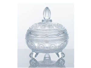 BOMBONIERE VIDRO 14X12 C/PE BOLINHA