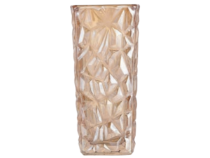 VASO VIDRO 15CM AMBAR DIAMOND