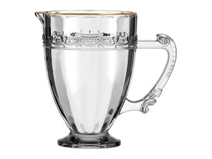 JARRA VIDRO 1,0L PARIS BORDA OURO