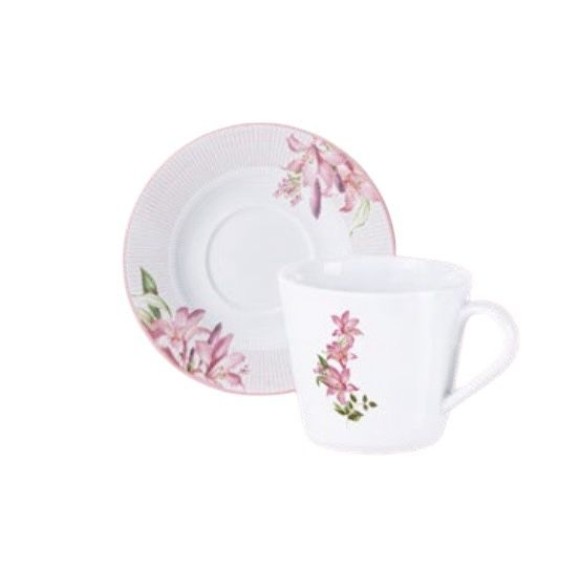 XICARA + PIRES CHA PORCELANA POEME 185ML