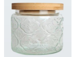 POTE VIDRO 560ML FLORES TP-BAMBU