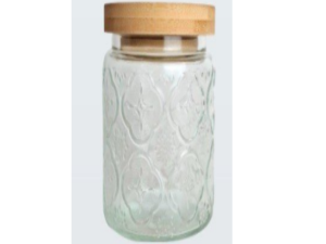 POTE VIDRO 1000ML FLORES TP-BAMBU