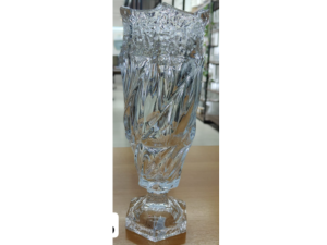 VASO VIDRO 29CM ESCAMA C/PÉ