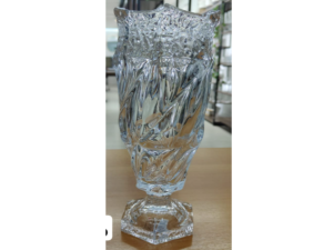 VASO VIDRO 25CM ESCAMA C/PÉ