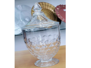 BOMBONIERE VIDRO 20X11CM MEDIO