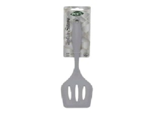 ESPATULA VAZADA 29CM SILICONE CINZA