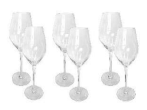 JOGO 6 TACA VIDRO 630ML VINHO