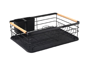 ESCORREDOR DE PRATOS VIENA PRETO 43X31X14