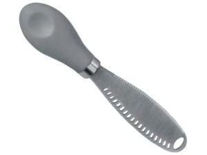 ESPATULA INOX 14CM CABO PLASTICO P/QUEIJO/MANTEIGA