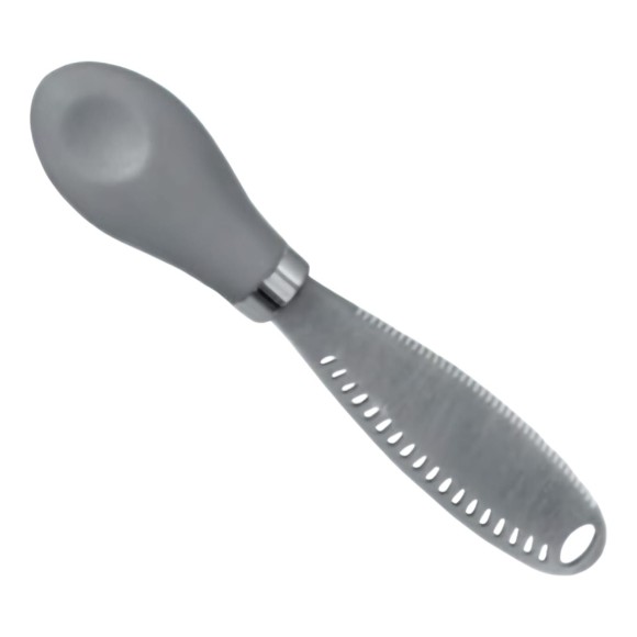 ESPATULA INOX 14CM CABO PLASTICO P/QUEIJO/MANTEIGA