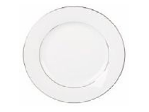 PRATO DE PORCELANA 19,2CM SOBREMESA MEAJESTY SILVER BRANCO