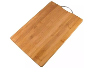 TABUA BAMBU 34X24CM C/ALCA METAL