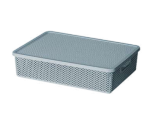 ORGANIZADOR PLASTICO 36X26CM C/TPA CINZA