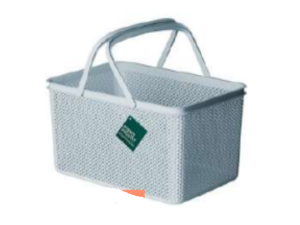 ORGANIZ/CESTA PLASTICO 30X18CM C/ ALÇAS