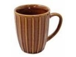 CANECA DE CERAMICA 330ML MARROM STRIATTO