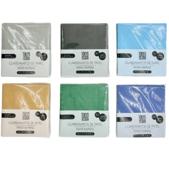GUARDANAPO PAPEL 20-FOLHAS 6-CORES