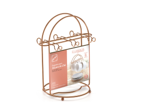 SUPORTE XICARA CHA 6 LUGARES ROSE GOLD