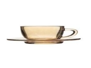 JOGO DE XICARA DE VIDRO 90ML COM 4 PEÇAS COM PIRES AMBAR PARRUCHIERI