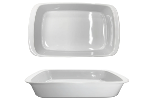 TRAVESSA REFRATARIA BRANCA 34X21CM 1850ML