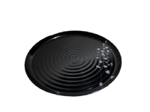 PRATO DE MELAMINA 27CM SAKURA PRETA