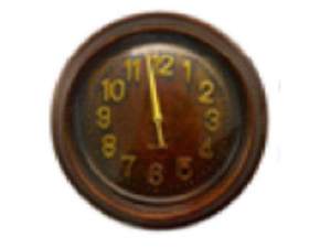 RELOGIO 28CM MARRON/BRANCO REDONDO