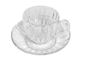 JOGO 6 XICARA VIDRO 90ML YORK