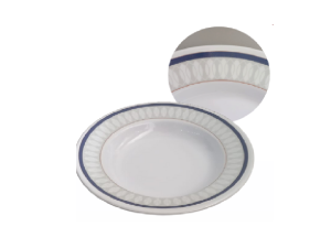 PRATO DE MELAMINA PARA SOBREMESA 20CM MEDALHAO PLUS