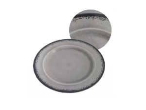 PRATO DE MELAMINA 20CM CRAQUELADO PLUS