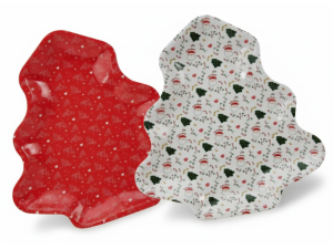 BANDEJA DE PLASTICO 27CM ESTRELA SORTIDA NATAL