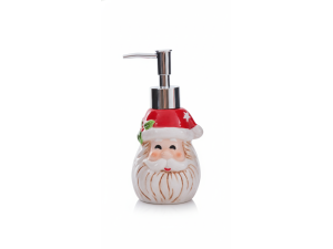 PORTA SABONE LIQUIDO DE CERAMICA PAPAI NOEL NATAL