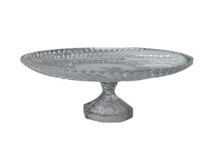 PRATO DE BOLO DE VIDRO 32CM COM PÉ - VITRUM