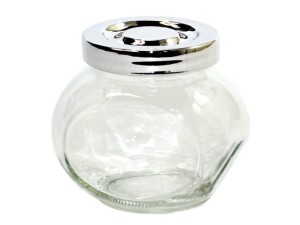 JOGO 3 MINI BALEIRO VIDRO TP-CROMADA 180ML 08CM