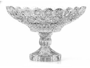 CENTRO DE MESA DE VIDRO 30CM MALAGA COM PÉ